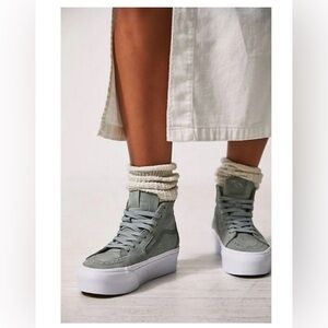 Vans Women's High-Top Suede Sneakers - Light Green